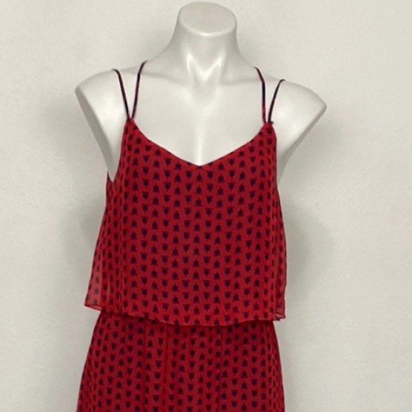 Giani Bernini Red/Blue Bohemian Criss Cross Hippie Maxi Dress Size S - Picture 2 of 10